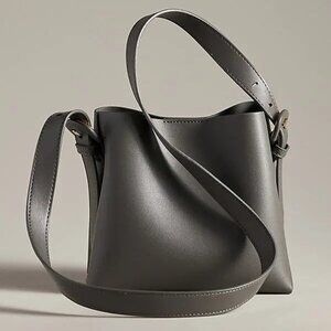 Anthropologie Buckle-Strap Bucket Tote NWT